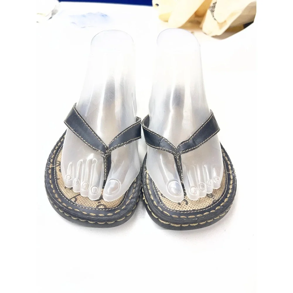 b.o.c. Born Concept Womens Black Thong Flip Flop Sandals Size‎ 8M BC3314